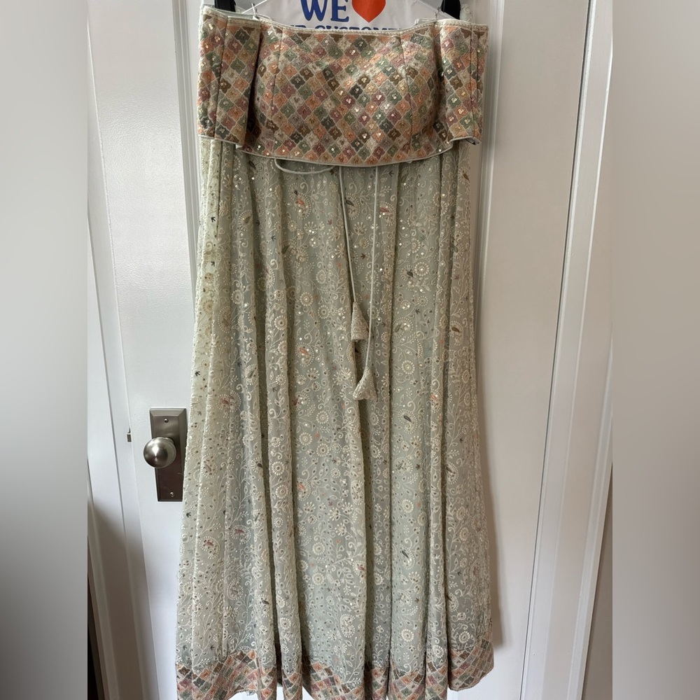Elegant Multicolor Embroidered Lehenga